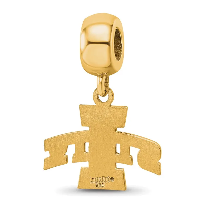 Sterling Silver Goldplated LogoArt Iowa State University Small Dangle Bead Charm TreasureFineJewelers Rings