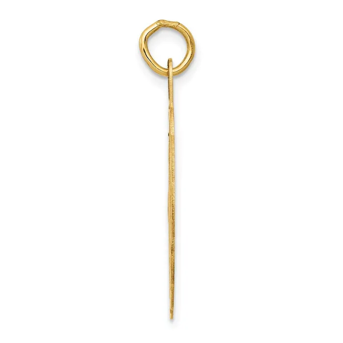 TreasureFineJewelers Charm Necklaces 14k Yellow Gold WEDDING BELLS Engraveable Disc Charm