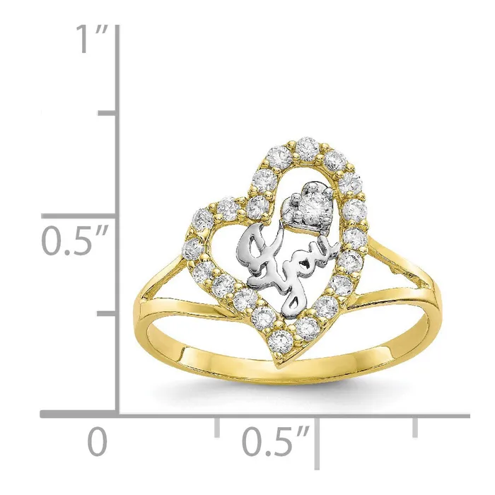 10K wWhite Rhodium I LOVE YOU CZ Heart RingWBC10C1223 WB Choice Jewelry Rings 10K wWhite Rhodium I LOVE YOU CZ Heart RingWBC10C1223 WB Choice Jewelry Rings