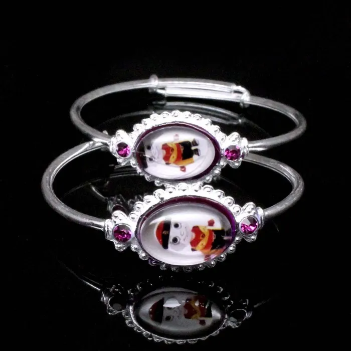 Karizma Jewels Bracelets Mighty Raju Sterling Silver Baby Toddler Bangles adjustable Bracelet Pair