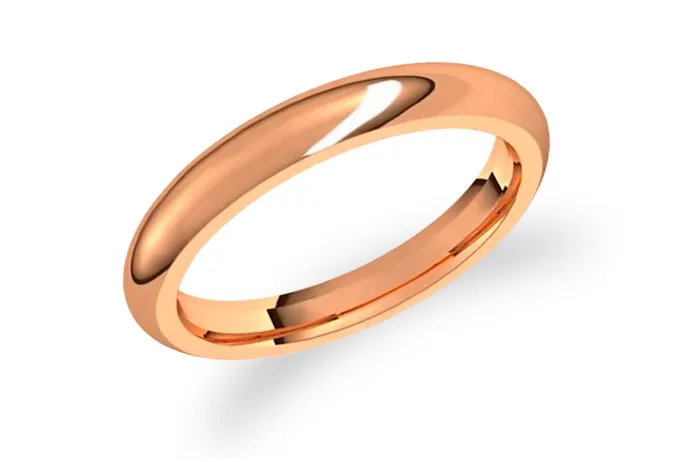 Albert Hern Rings Ring 3mm Solid Gold Comfort Fit Wedding Bands