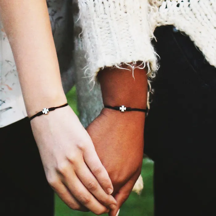 My Saint My Hero Bracelets Together in Prayer Silver Metallic Bracelet