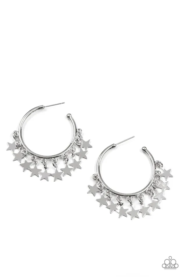 Earrings Paparazzi Accessories Happy Independence Day Silver Earrings Jewelry by Bretta