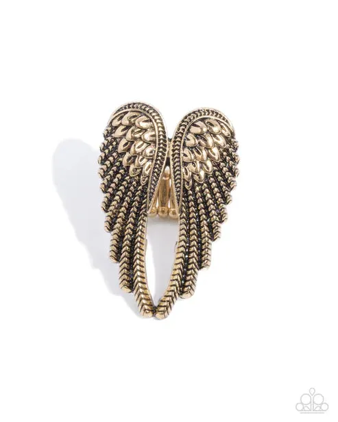 Rings Paparazzi Accessories Angelic Actress Gold Ring Jewelry by Bretta