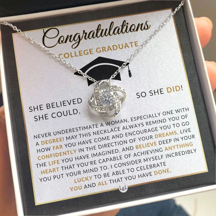 2024 College Graduate Gift For Her Meaningful Milestone Necklace 2024 College Graduation Gift For Her ShineOn Fulfillment Necklaces