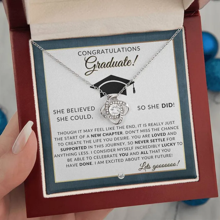 2024 Graduation Party Gift Idea For Her Beautiful Necklace Heartfelt Graduation Message 2024 Graduation Gifts For Her ShineOn Fulfillment Necklaces