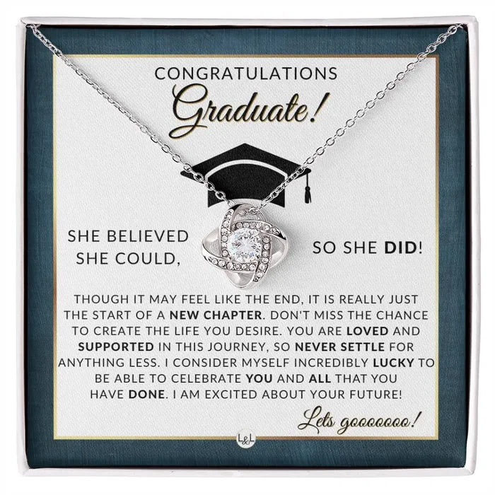 2024 Graduation Party Gift Idea For Her Beautiful Necklace Heartfelt Graduation Message 2024 Graduation Gifts For Her ShineOn Fulfillment Necklaces