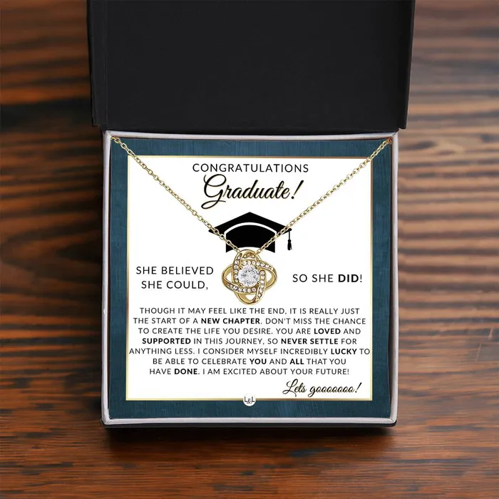 2024 Graduation Party Gift Idea For Her Beautiful Necklace Heartfelt Graduation Message 2024 Graduation Gifts For Her ShineOn Fulfillment Necklaces
