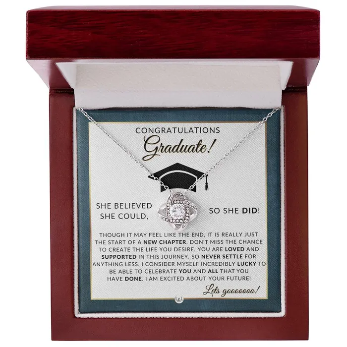 2024 Graduation Party Gift Idea For Her Beautiful Necklace Heartfelt Graduation Message 2024 Graduation Gifts For Her ShineOn Fulfillment Necklaces