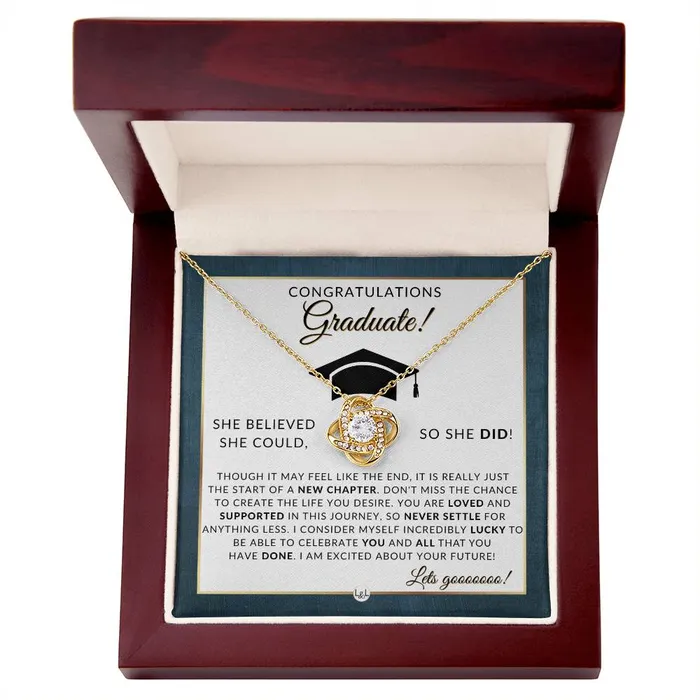 2024 Graduation Party Gift Idea For Her Beautiful Necklace Heartfelt Graduation Message 2024 Graduation Gifts For Her ShineOn Fulfillment Necklaces