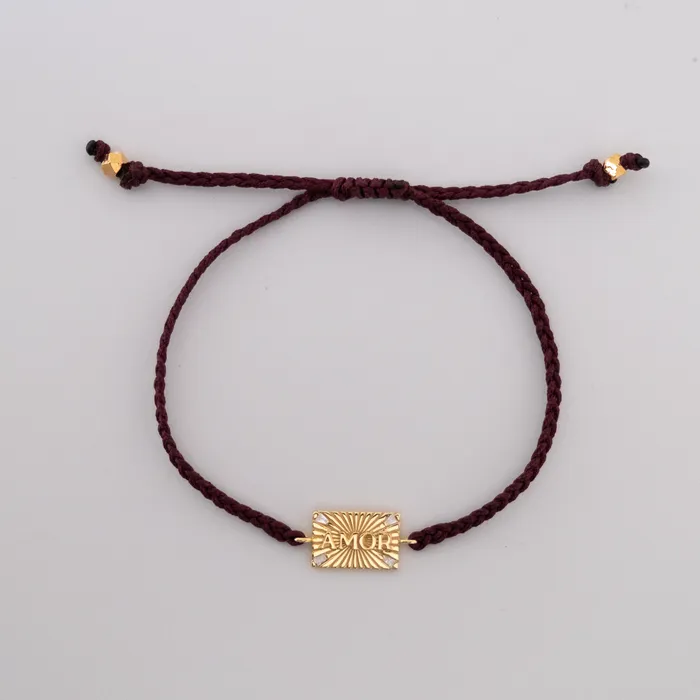 Bracelets Vivien Frank Designs 14k word friendship bracelet