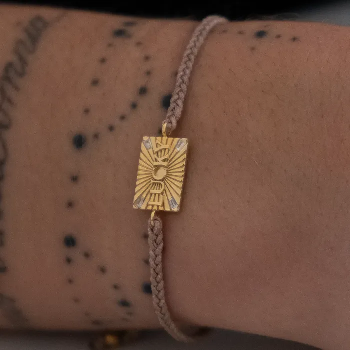Bracelets Vivien Frank Designs 14k word friendship bracelet