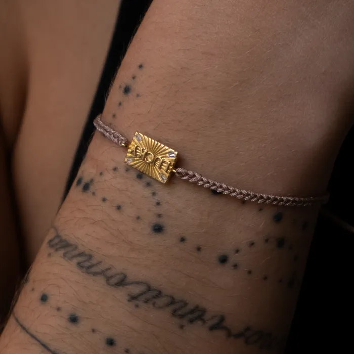 Bracelets Vivien Frank Designs 14k word friendship bracelet