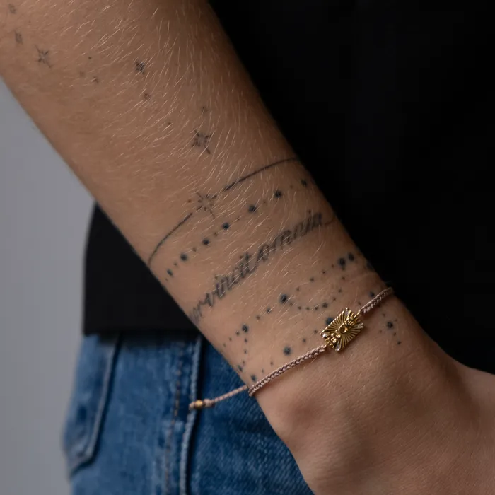 Bracelets Vivien Frank Designs 14k word friendship bracelet