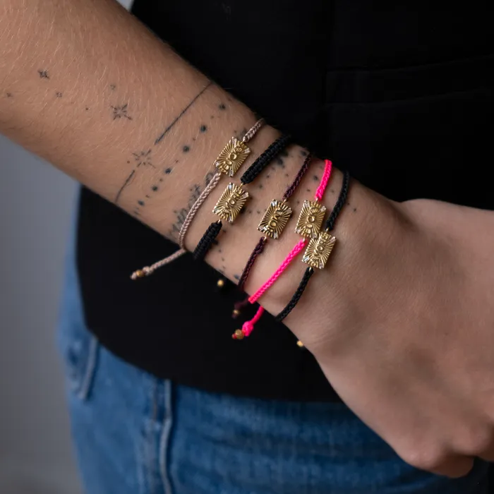 Bracelets Vivien Frank Designs 14k word friendship bracelet