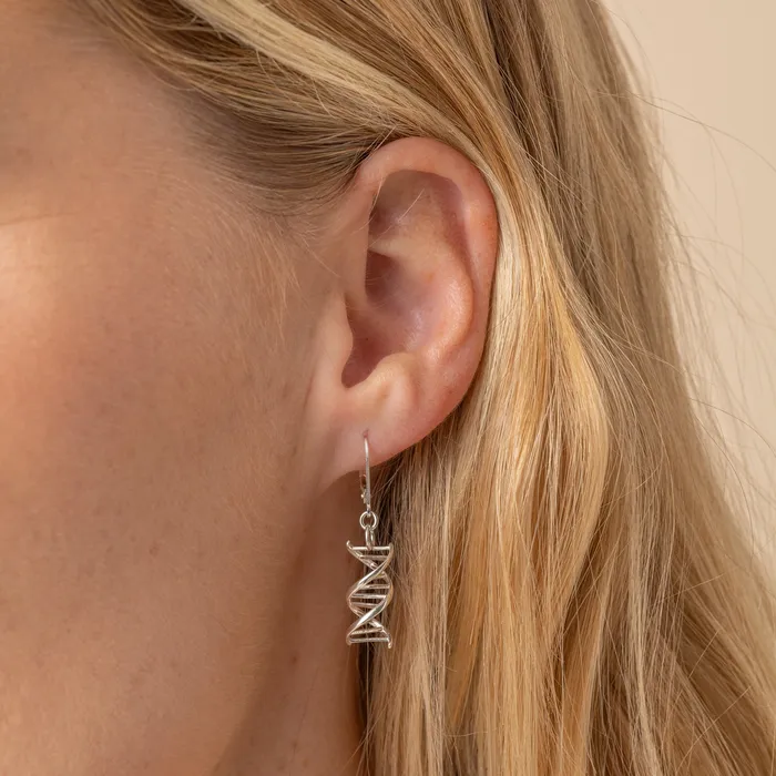 Earrings sciencejewelry1824 DNA earrings silver