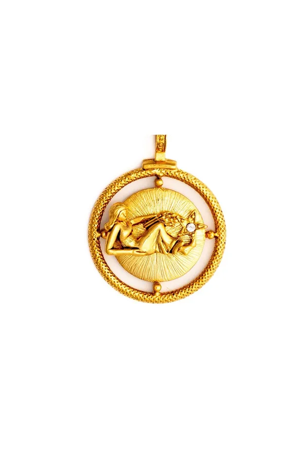 Elizabeth Cole Jewelry Charm Necklaces Golden Zodiac Charm Elizabeth Cole Jewelry Charm Necklaces Golden Zodiac Charm