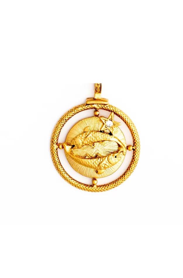 Elizabeth Cole Jewelry Charm Necklaces Golden Zodiac Charm Elizabeth Cole Jewelry Charm Necklaces Golden Zodiac Charm