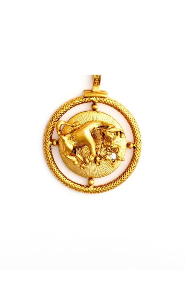 Elizabeth Cole Jewelry Charm Necklaces Golden Zodiac Charm Elizabeth Cole Jewelry Charm Necklaces Golden Zodiac Charm