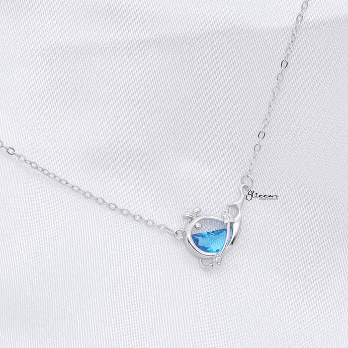 Necklaces Glitters Sterling Silver Whale Necklace