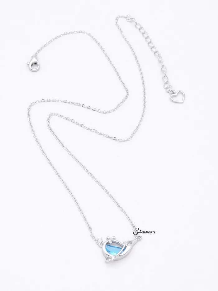 Necklaces Glitters Sterling Silver Whale Necklace