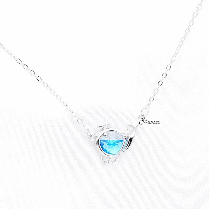 Necklaces Glitters Sterling Silver Whale Necklace