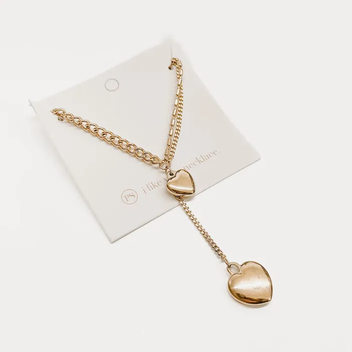 Necklaces Jewelry Splicing Love 2 Heart Pendant Necklace Wholesale