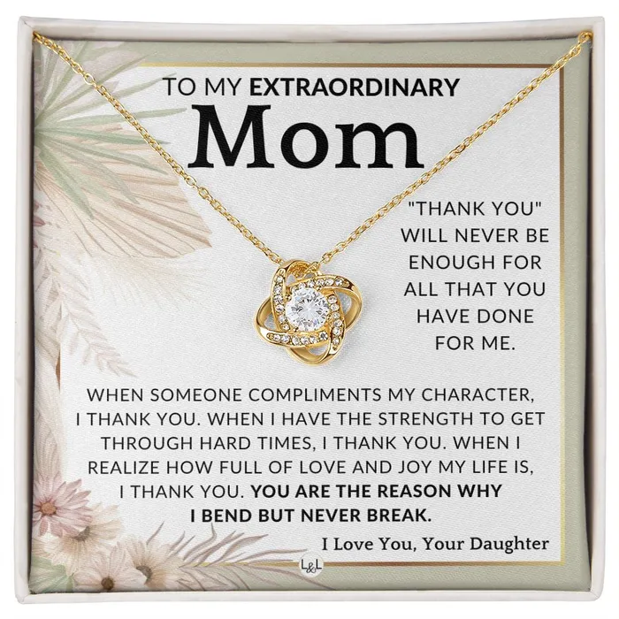 Necklaces ShineOn Fulfillment Gift for Mom Never Enough To Mother From Daughter Beautiful Womens Pendant Necklace Great For Mothers Day Christmas or Her Birthday