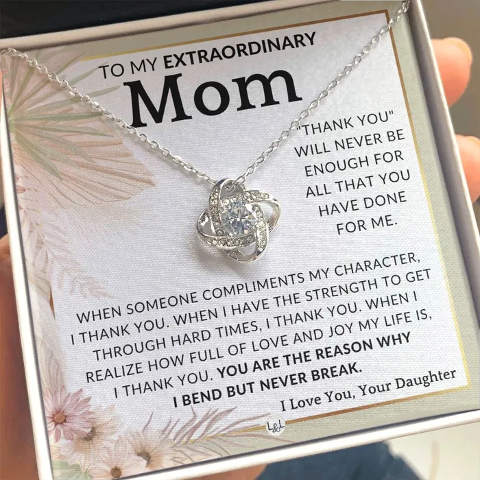Necklaces ShineOn Fulfillment Gift for Mom Never Enough To Mother From Daughter Beautiful Womens Pendant Necklace Great For Mothers Day Christmas or Her Birthday