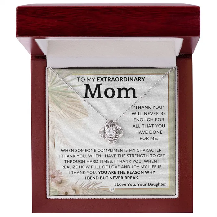 Necklaces ShineOn Fulfillment Gift for Mom Never Enough To Mother From Daughter Beautiful Womens Pendant Necklace Great For Mothers Day Christmas or Her Birthday