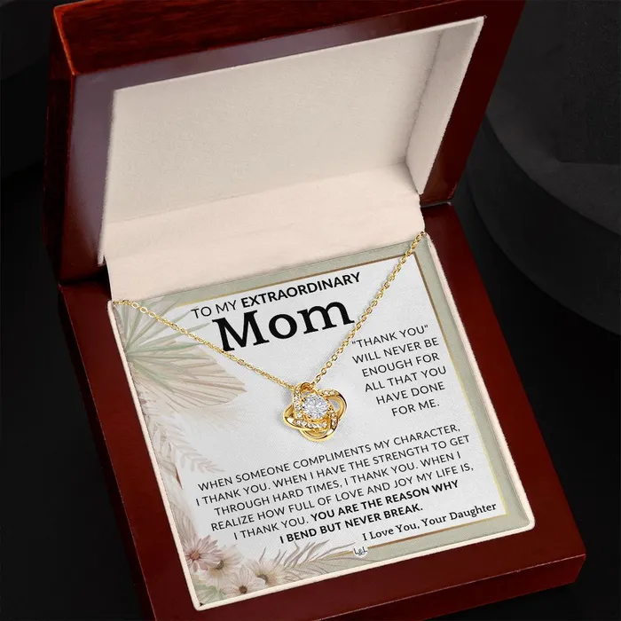 Necklaces ShineOn Fulfillment Gift for Mom Never Enough To Mother From Daughter Beautiful Womens Pendant Necklace Great For Mothers Day Christmas or Her Birthday