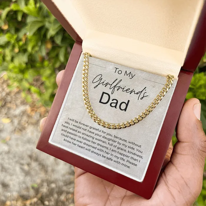 Necklaces ShineOn Fulfillment Her Heart is Safe Gift for Girlfriends Dad Linked Chain Necklace