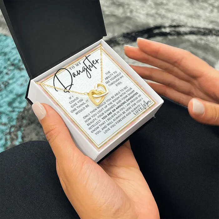 Necklaces ShineOn Fulfillment Through My Eyes To My Daughter From Mom Mother to Daughter Necklace Christmas Gifts Birthday Present Graduation Gift Valentines Day