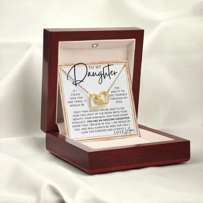 Necklaces ShineOn Fulfillment Through My Eyes To My Daughter From Mom Mother to Daughter Necklace Christmas Gifts Birthday Present Graduation Gift Valentines Day