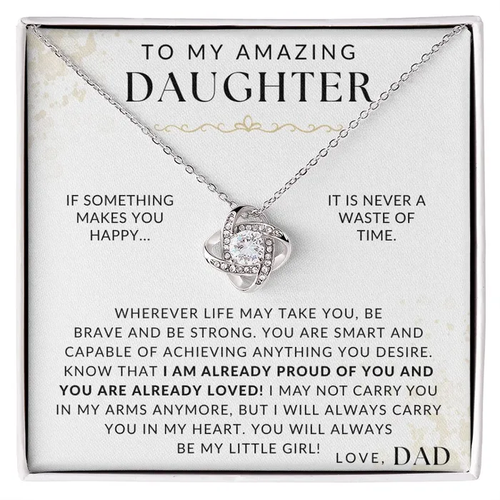 Necklaces ShineOn Fulfillment Wherever Life Takes You To My Daughter From Dad Gift Father to Daughter Necklace