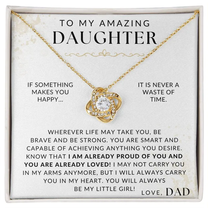 Necklaces ShineOn Fulfillment Wherever Life Takes You To My Daughter From Dad Gift Father to Daughter Necklace