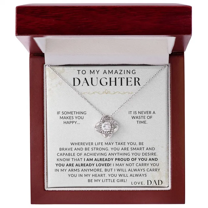 Necklaces ShineOn Fulfillment Wherever Life Takes You To My Daughter From Dad Gift Father to Daughter Necklace