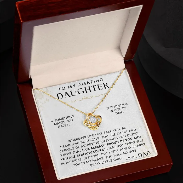 Necklaces ShineOn Fulfillment Wherever Life Takes You To My Daughter From Dad Gift Father to Daughter Necklace