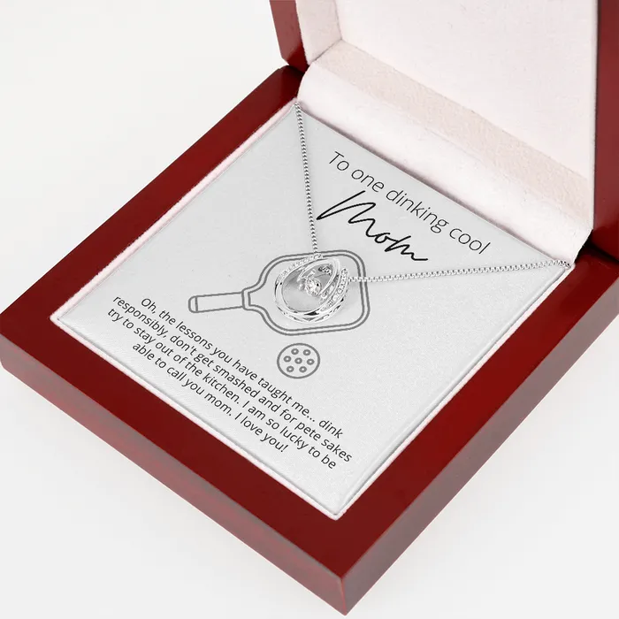 Necklaces To One Dinking Cool Mom Lucky Horseshoe Necklace For a Mom who Loves Pickleball ShineOn Fulfillment