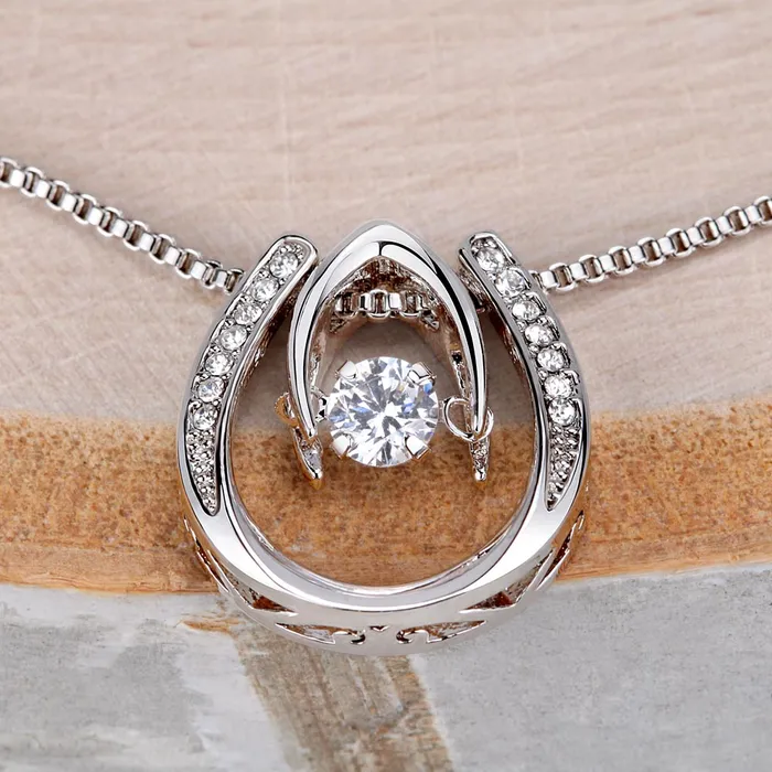 Necklaces To One Dinking Cool Mom Lucky Horseshoe Necklace For a Mom who Loves Pickleball ShineOn Fulfillment