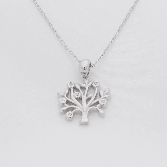 Necklaces Tree of Life Sterling Silver Necklace Glitters