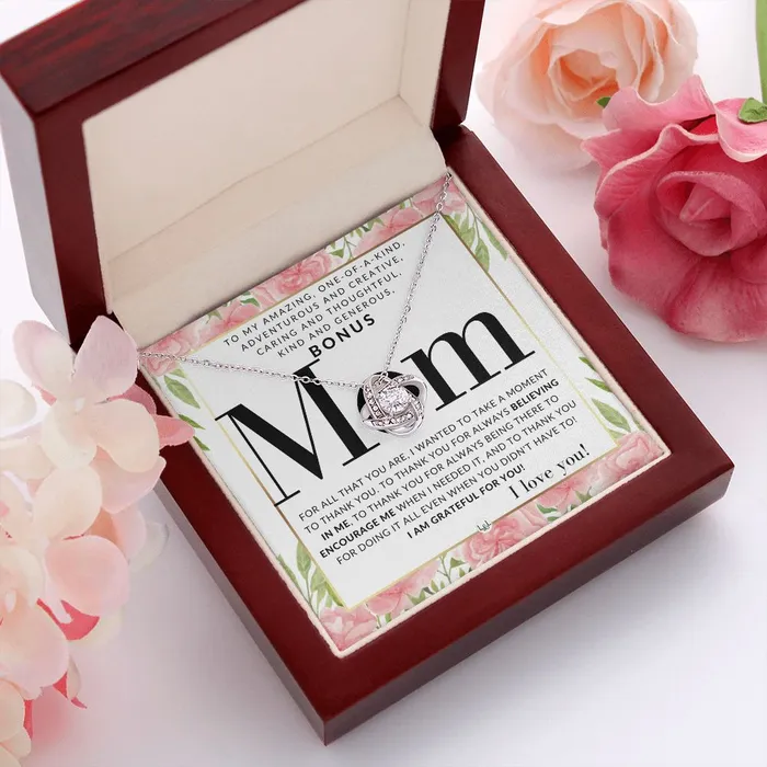 Necklaces Unique Bonus Mom Gift Present for Stepmom Bonus Mom Second Mom Unbiological Mom or Other Mom Great For Mothers Day Christmas Her Birthday Or As An Encouragement Gift ShineOn Fulfillment