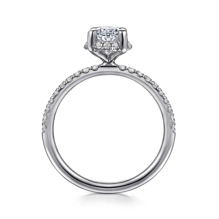 Rings GABRIEL CO Gabriel 14K White Gold 0294ctw 4 Prong Style Diamond SemiMount Engagement Ring Rings GABRIEL CO Gabriel 14K White Gold 0294ctw 4 Prong Style Diamond SemiMount Engagement Ring