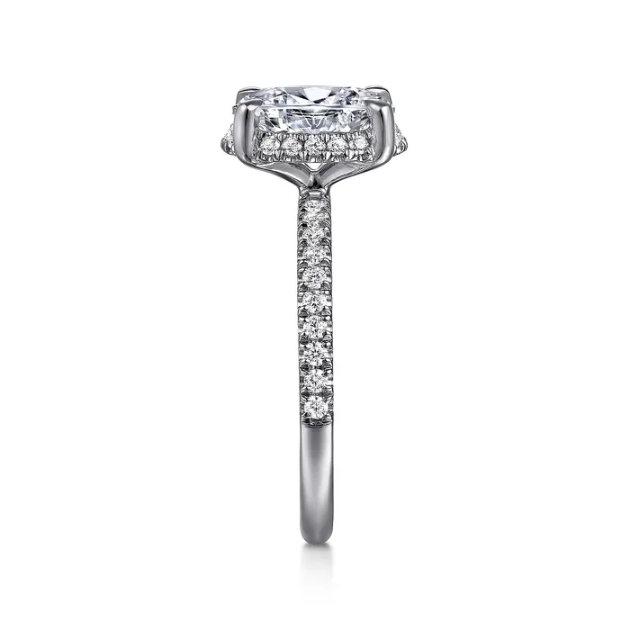 Rings GABRIEL CO Gabriel 14K White Gold 0294ctw 4 Prong Style Diamond SemiMount Engagement Ring Rings GABRIEL CO Gabriel 14K White Gold 0294ctw 4 Prong Style Diamond SemiMount Engagement Ring