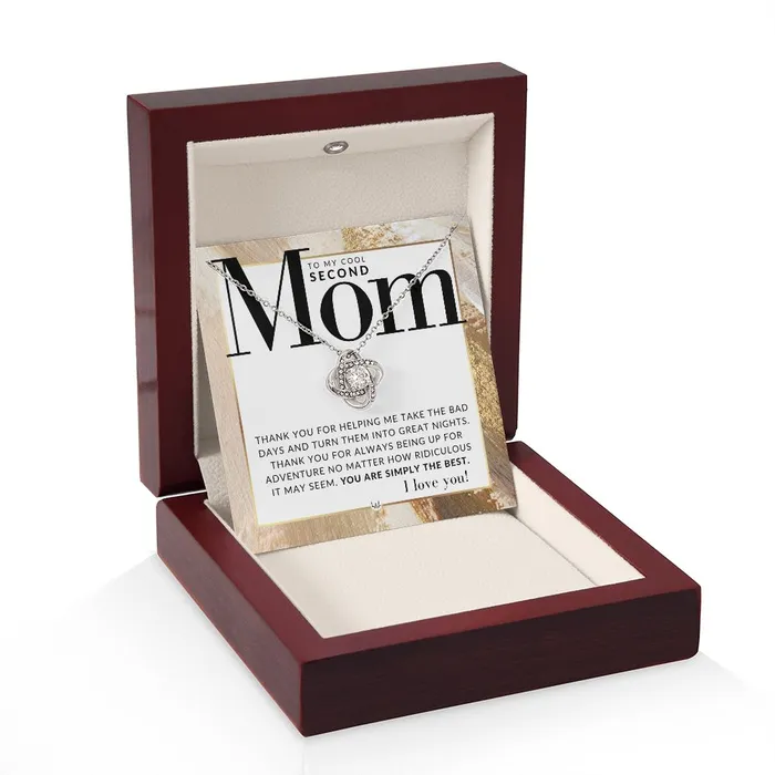 ShineOn Fulfillment Necklaces Gift For Second Mom Present for Stepmom Bonus Mom Second Mom Unbiological Mom or Other Mom Great For Mothers Day Christmas Her Birthday Or As An Encouragement Gift