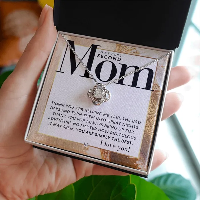 ShineOn Fulfillment Necklaces Gift For Second Mom Present for Stepmom Bonus Mom Second Mom Unbiological Mom or Other Mom Great For Mothers Day Christmas Her Birthday Or As An Encouragement Gift