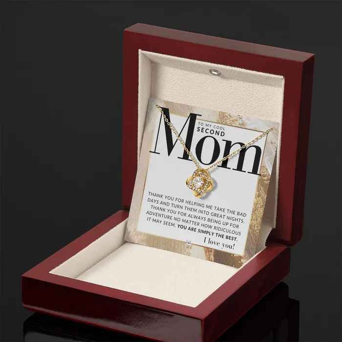 ShineOn Fulfillment Necklaces Gift For Second Mom Present for Stepmom Bonus Mom Second Mom Unbiological Mom or Other Mom Great For Mothers Day Christmas Her Birthday Or As An Encouragement Gift