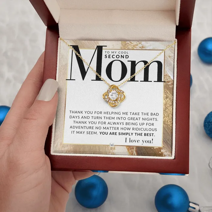ShineOn Fulfillment Necklaces Gift For Second Mom Present for Stepmom Bonus Mom Second Mom Unbiological Mom or Other Mom Great For Mothers Day Christmas Her Birthday Or As An Encouragement Gift