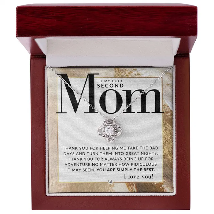 ShineOn Fulfillment Necklaces Gift For Second Mom Present for Stepmom Bonus Mom Second Mom Unbiological Mom or Other Mom Great For Mothers Day Christmas Her Birthday Or As An Encouragement Gift