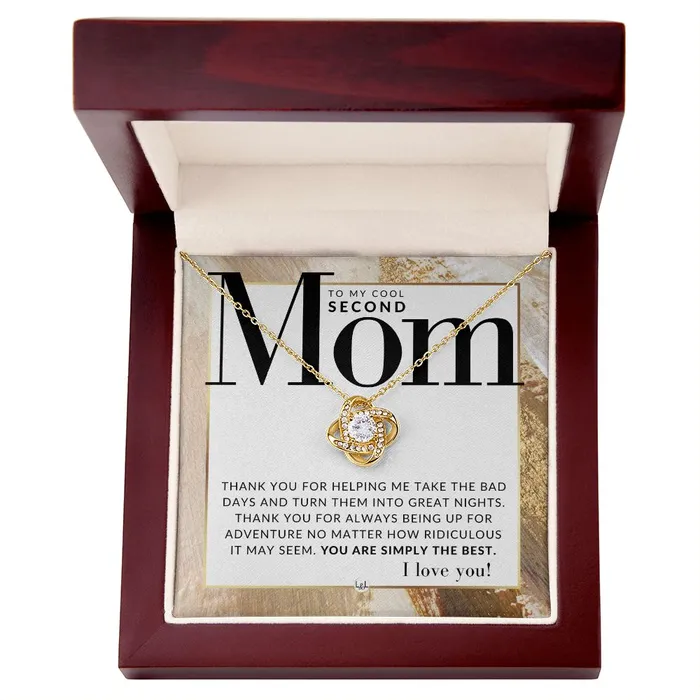 ShineOn Fulfillment Necklaces Gift For Second Mom Present for Stepmom Bonus Mom Second Mom Unbiological Mom or Other Mom Great For Mothers Day Christmas Her Birthday Or As An Encouragement Gift
